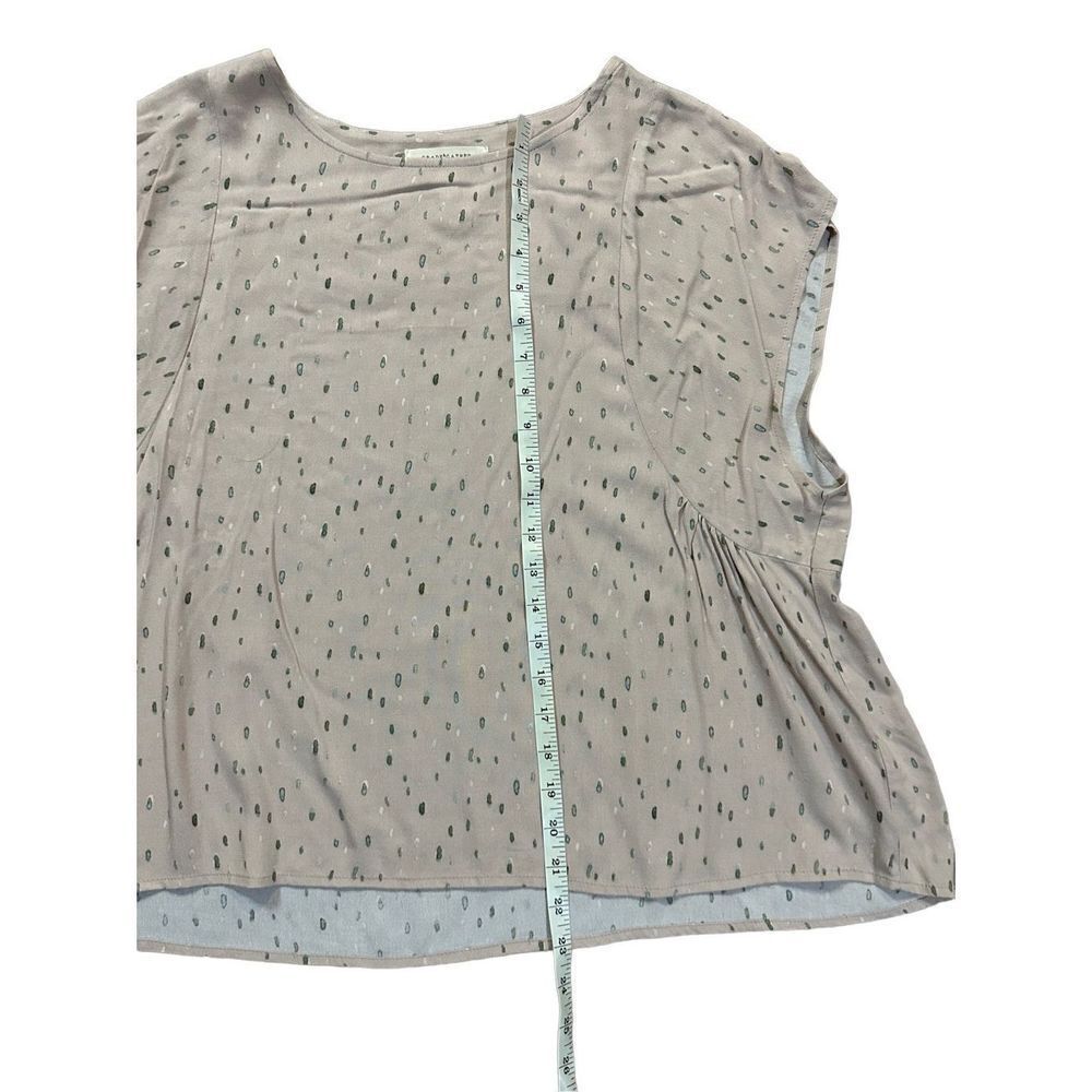 Grade & Gather tan watermark‎ blouse sz small minimalist casual - Picture 5 of 8